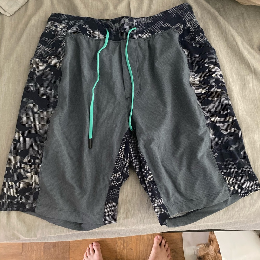 Lululemon Namaste at the Beach Blue Camo Shorts